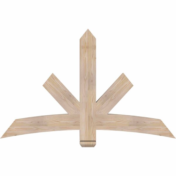 Ekena Millwork Alberta Smooth Timber Gable Bracket, Douglas Fir, 60"W x 38"H x 3 1/2"D x 5 1/2"F, 15/12 Pitch GBW060X38X0406ALB00SDF - main